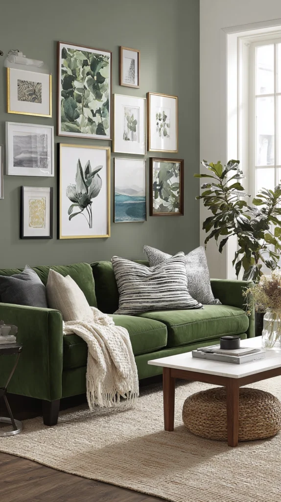 15 Green Velvet Sofa Living Room Ideas for a Rich Inviting Space 14 ds 13 1