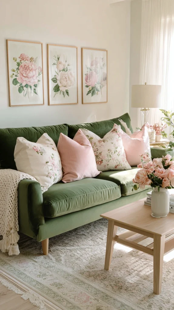 15 Green Velvet Sofa Living Room Ideas for a Rich Inviting Space 6 ds 5 1