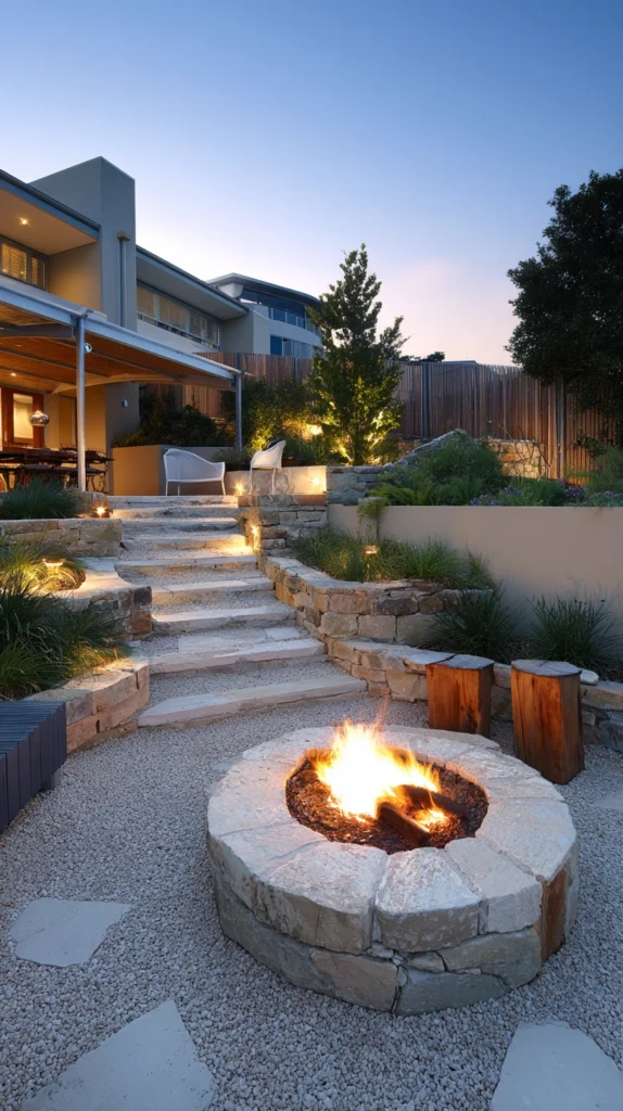 15 Fire Pit Ideas for a Sloped Yard That Actually Work 11 ed 10