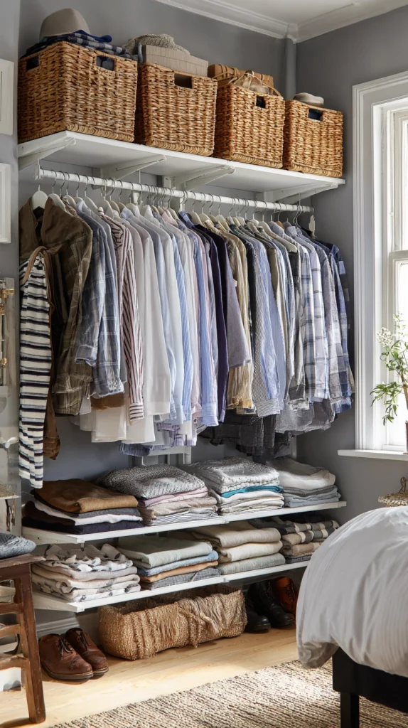 15 Open Wardrobe Ideas for Very Small Bedrooms 14 fg 13