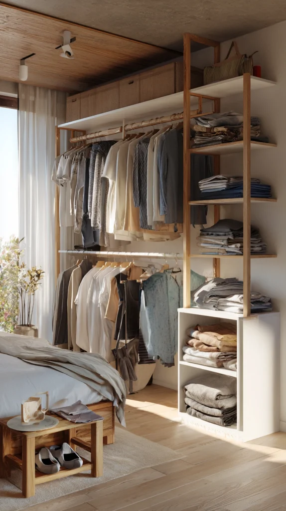 15 Open Wardrobe Ideas for Very Small Bedrooms 6 fg 5