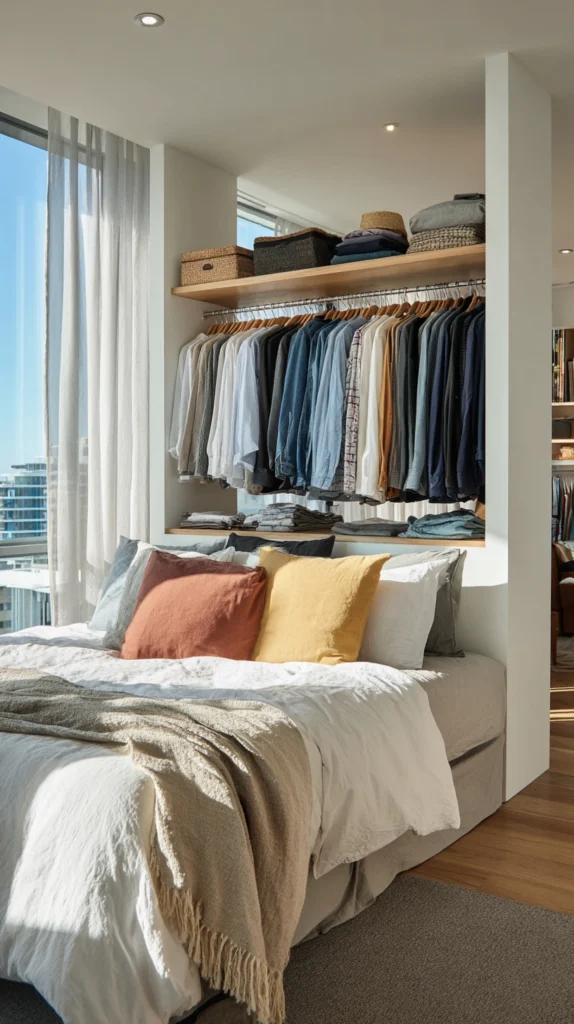 15 Open Wardrobe Ideas for Very Small Bedrooms 9 fg 8