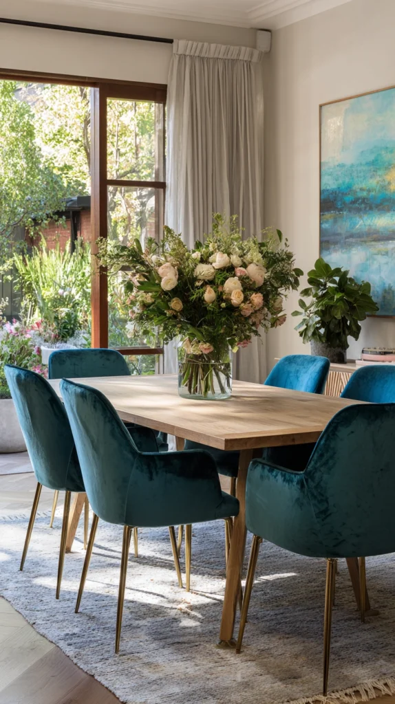 15 Velvet Dining Chair Ideas That Feel Stylish and Comfortable 9 ks 8
