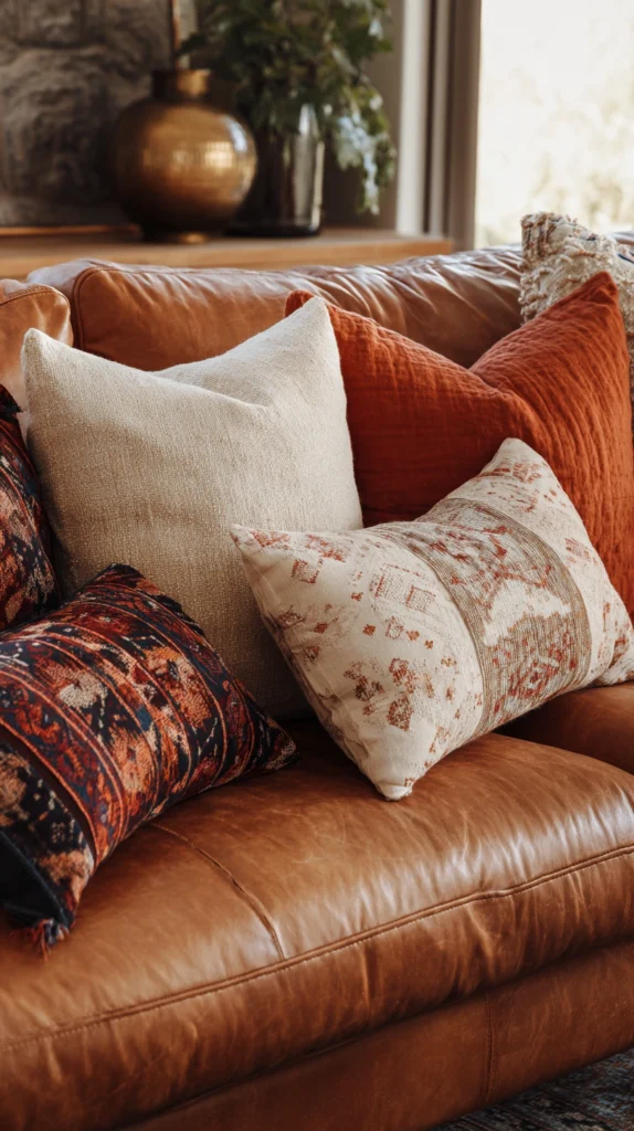 15 Throw Pillow Ideas for a Brown Couch 3 qh 2