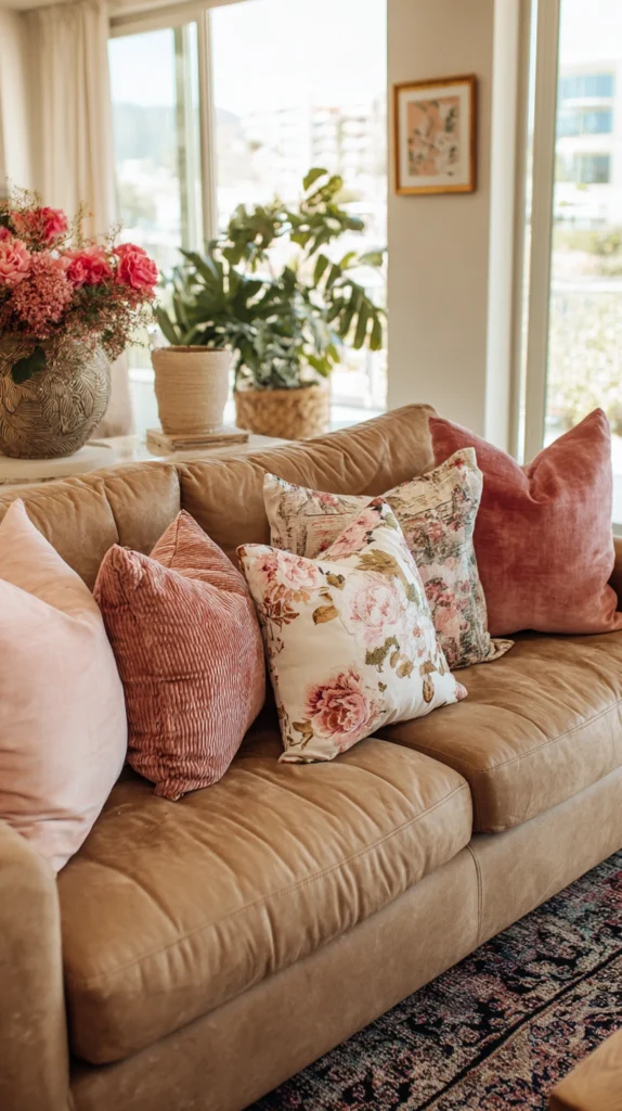 15 Throw Pillow Ideas for a Brown Couch 8 qh 7