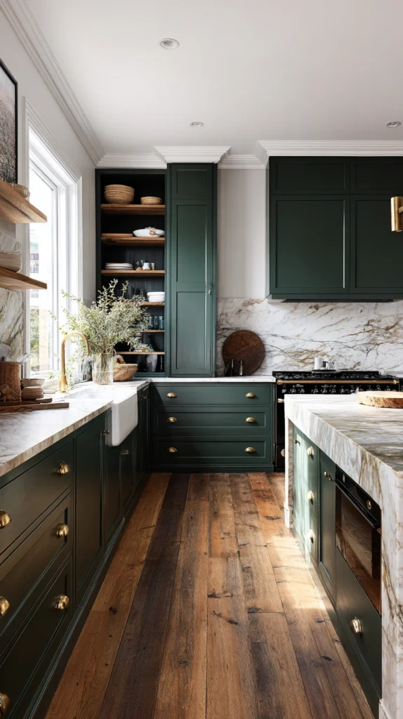 15 Dark Green Kitchen Ideas for a Bold, Luxe Look 16 tg 15