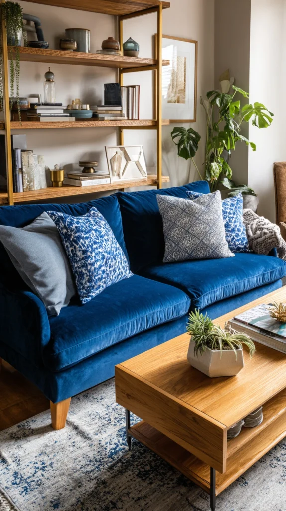 15 Blue Velvet Couch Ideas for a Luxe Look 11 wa 10