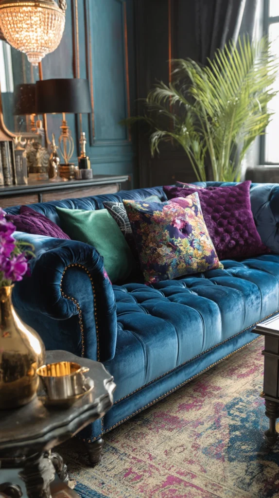 15 Blue Velvet Couch Ideas for a Luxe Look 7 wa 6
