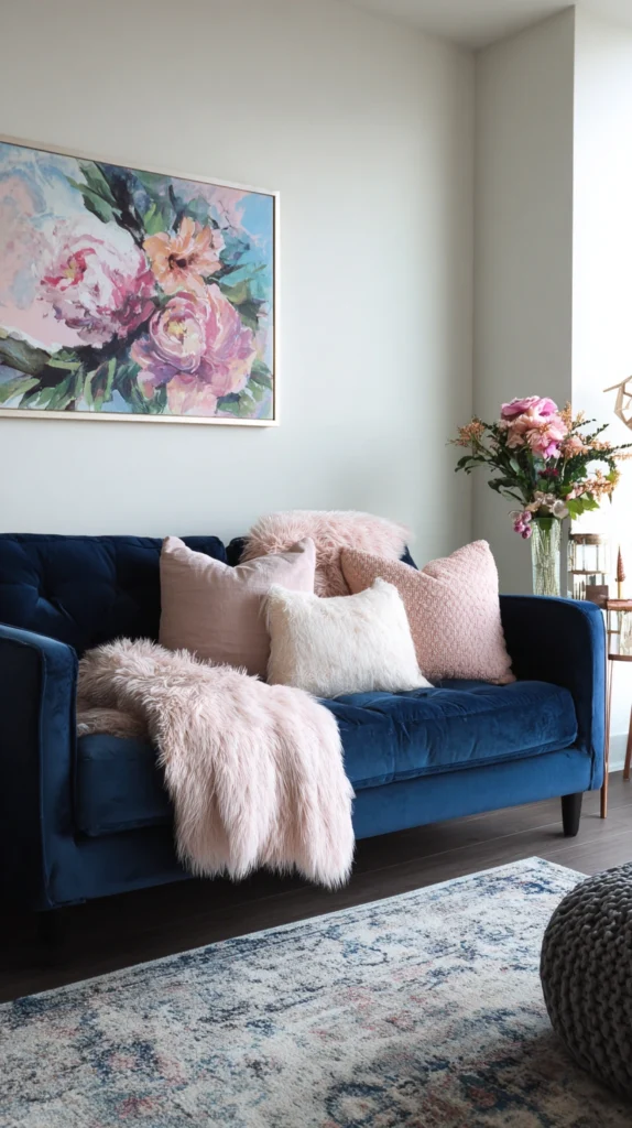 15 Blue Velvet Couch Ideas for a Luxe Look 8 wa 7