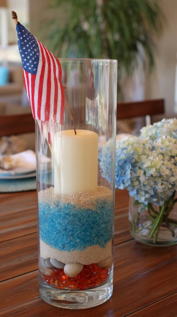 15 Festive Red, White & Blue Centerpiece Ideas for Your Memorial Day Gathering 16 wq 15 1