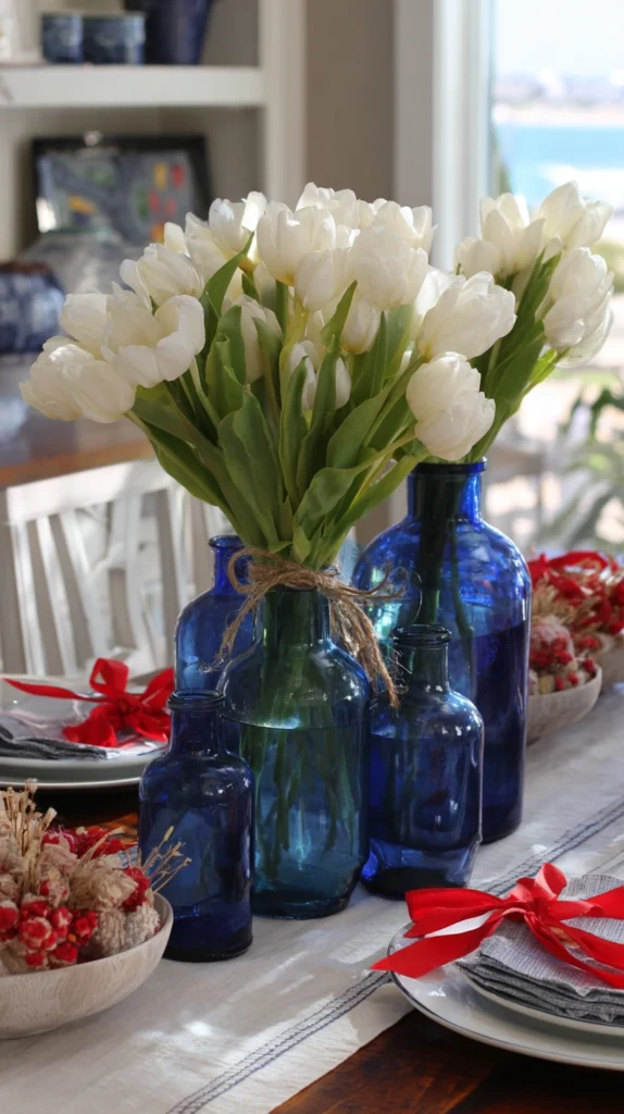 15 Festive Red, White & Blue Centerpiece Ideas for Your Memorial Day Gathering 3 wq 2 1