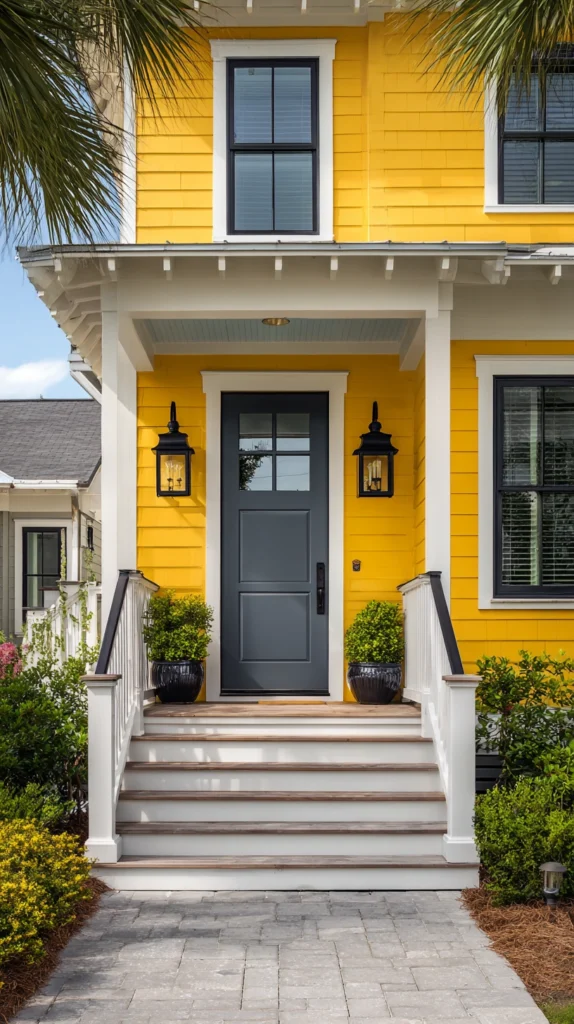 15 Front Door Colors for a Yellow House 6 wq 5