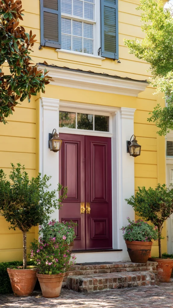 15 Front Door Colors for a Yellow House 8 wq 7