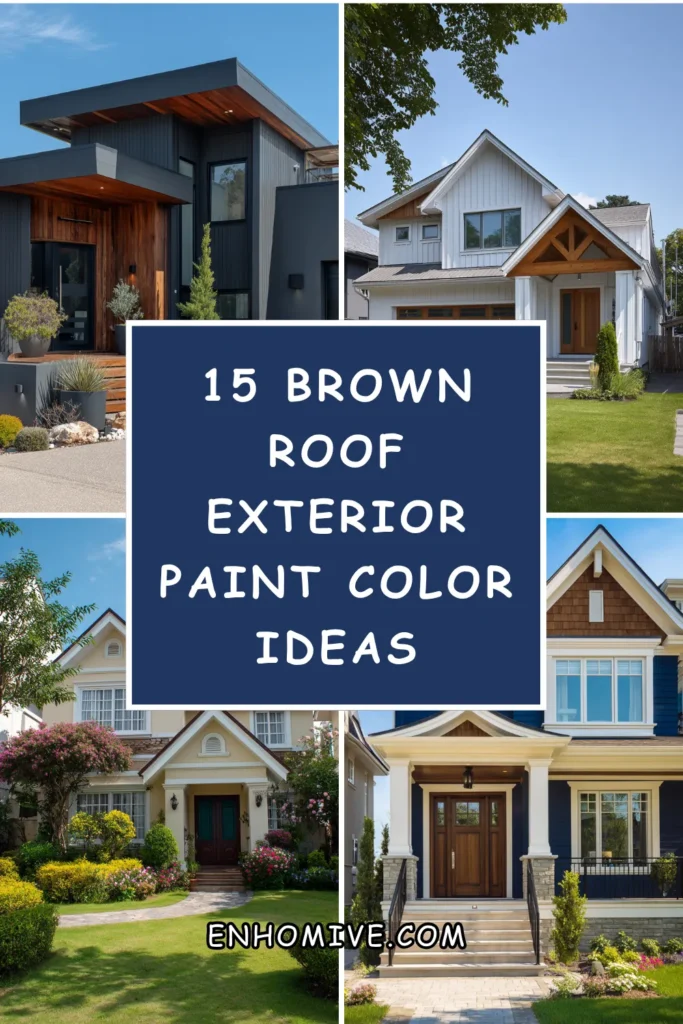 15 Brown Roof Exterior Paint Color Ideas 1 How 1