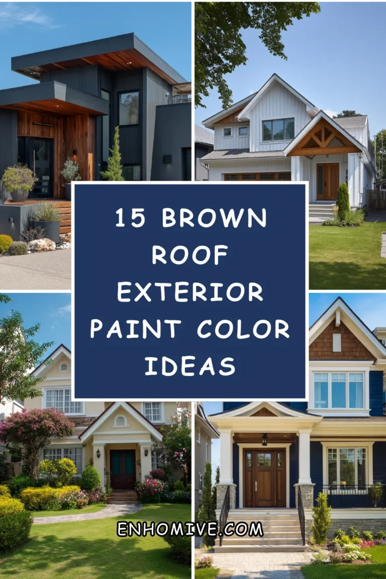 15 Brown Roof Exterior Paint Color Ideas