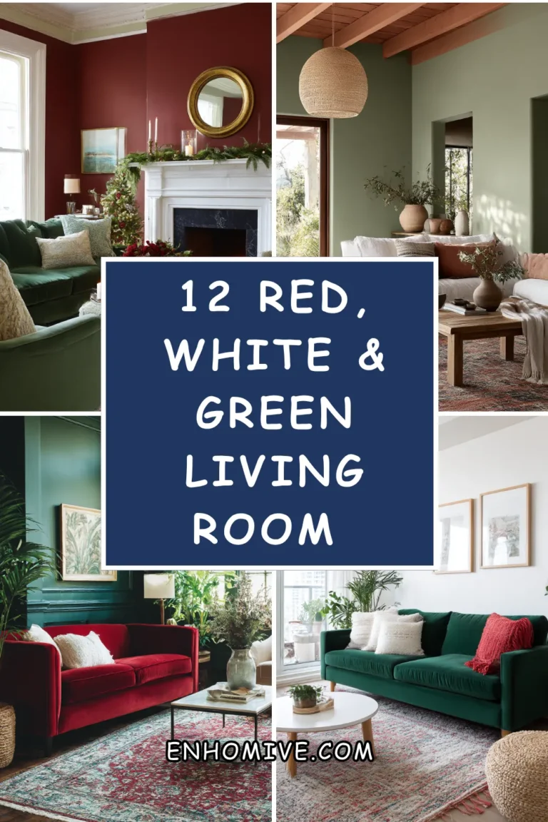 12 Bold Red, White & Green Living Room Looks for a Striking Home Style