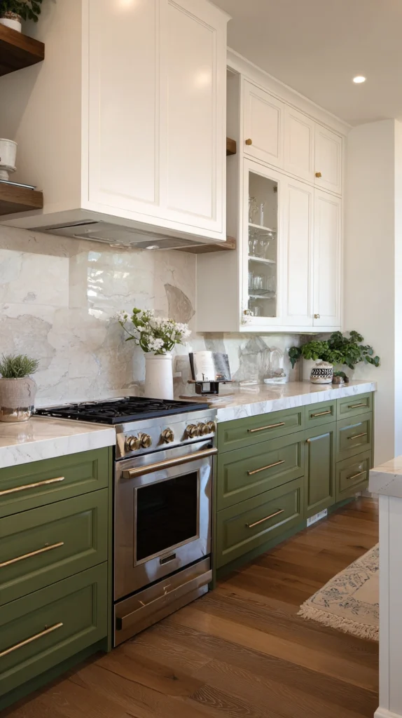 14 Olive Green Kitchen Cabinet Ideas for a Warm Earthy Kitchen 3 bi 2