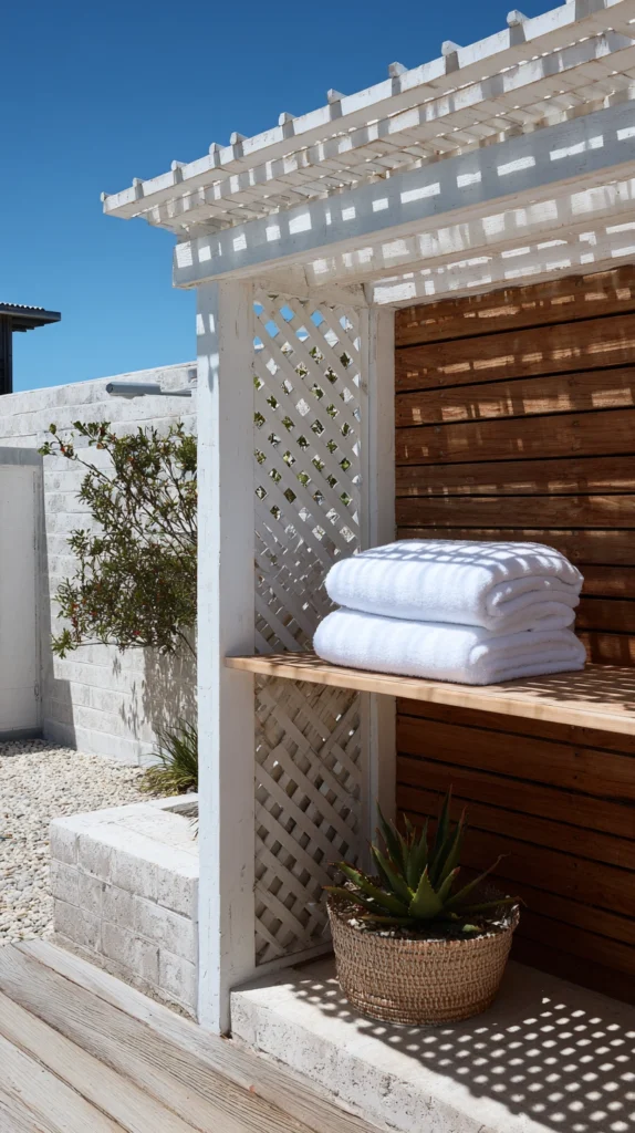 13 Stylish Poolside Towel Station Ideas for a Resort-Inspired Backyard 12 bp 11