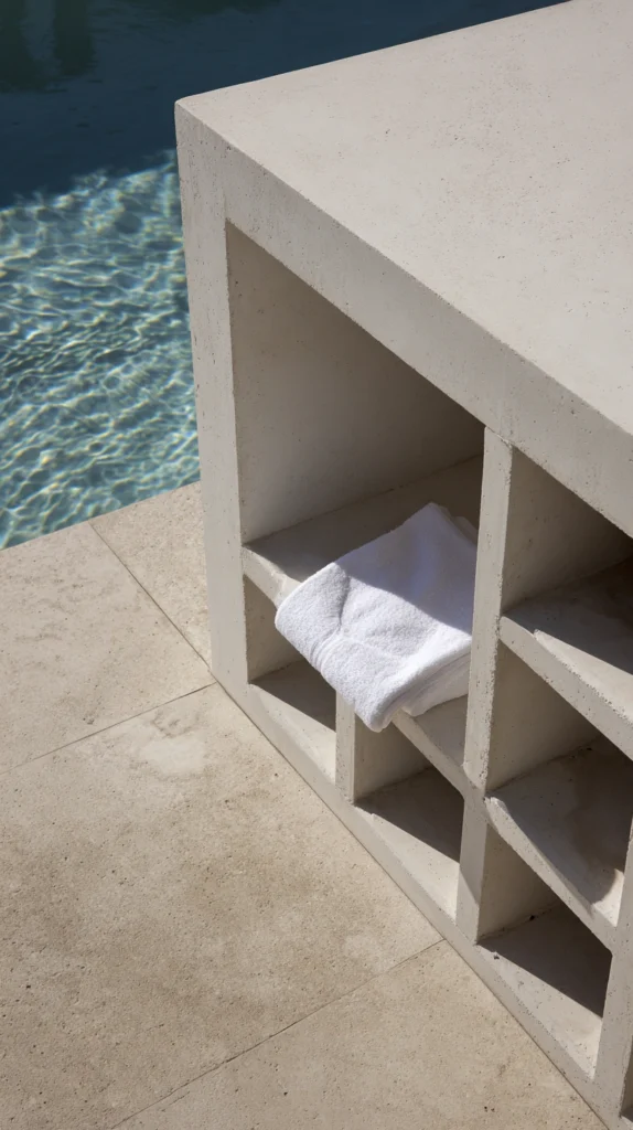13 Stylish Poolside Towel Station Ideas for a Resort-Inspired Backyard 3 bp 2