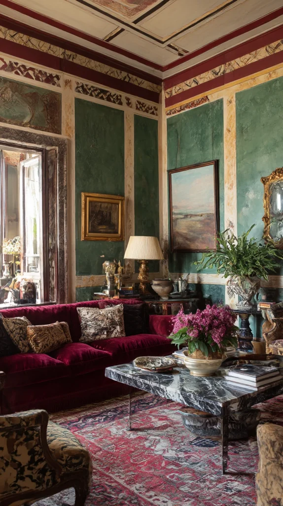 12 Bold Red, White & Green Living Room Looks for a Striking Home Style 3 qf 2