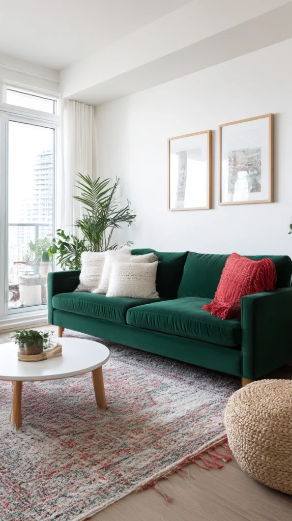 12 Bold Red, White & Green Living Room Looks for a Striking Home Style 4 qf 3