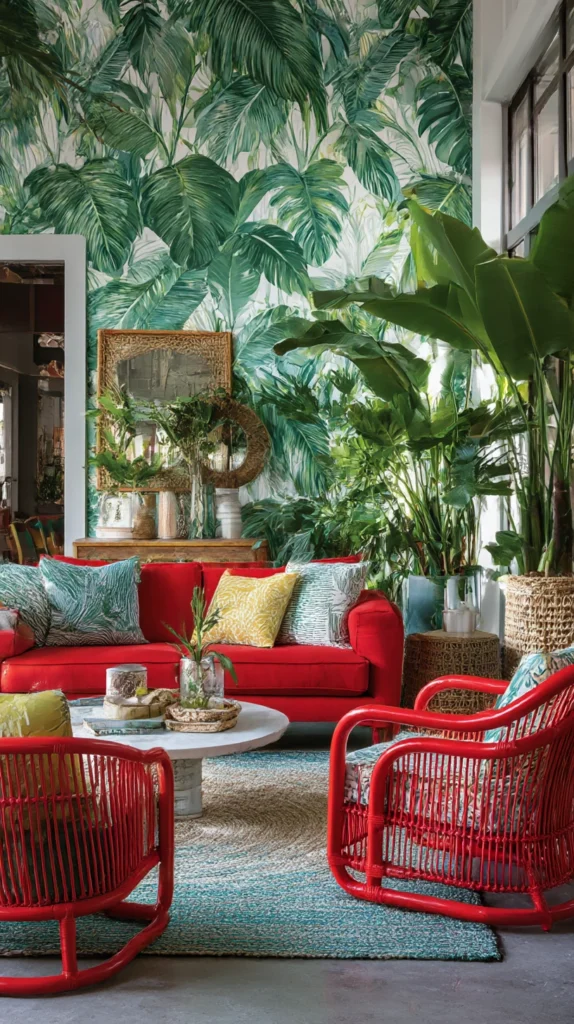 12 Bold Red, White & Green Living Room Looks for a Striking Home Style 9 qf 8