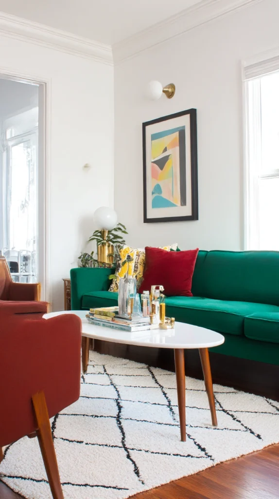 12 Bold Red, White & Green Living Room Looks for a Striking Home Style 10 qf 9