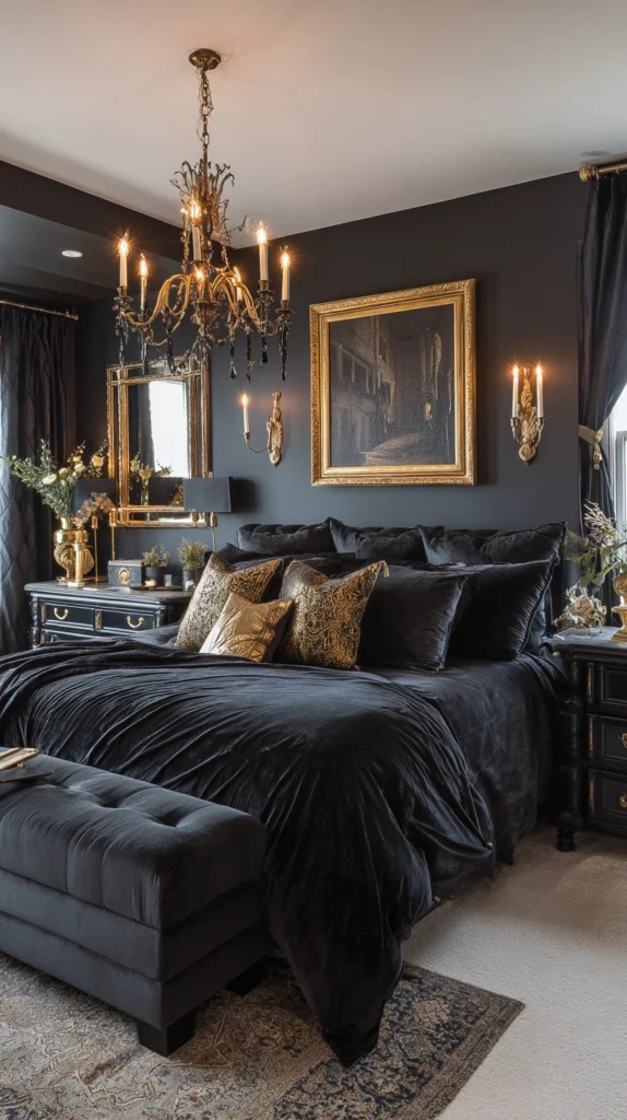 15 Black and Gold Bedroom Color Schemes 2 qr 1