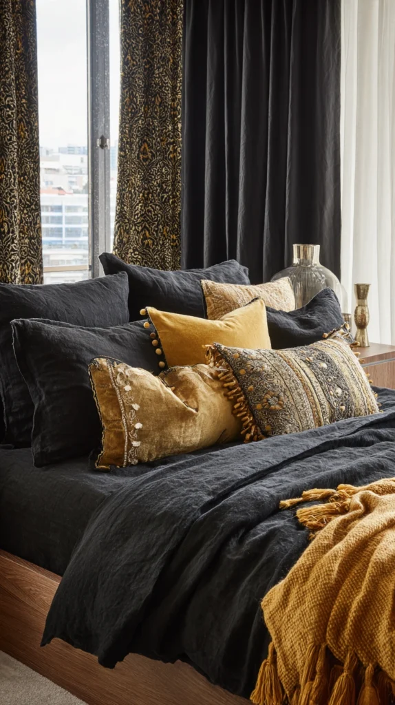 15 Black and Gold Bedroom Color Schemes 12 qr 11