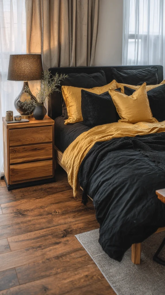 15 Black and Gold Bedroom Color Schemes 13 qr 12