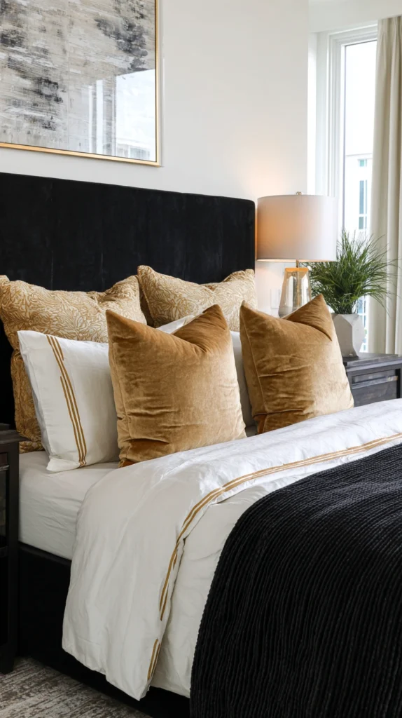 15 Black and Gold Bedroom Color Schemes 3 qr 2
