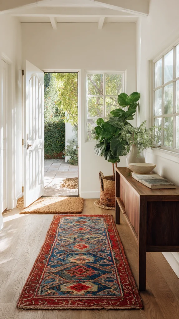 14 Entryway Rug and Runner Combos That Lay the Red Carpet for Guests 2 vu 1