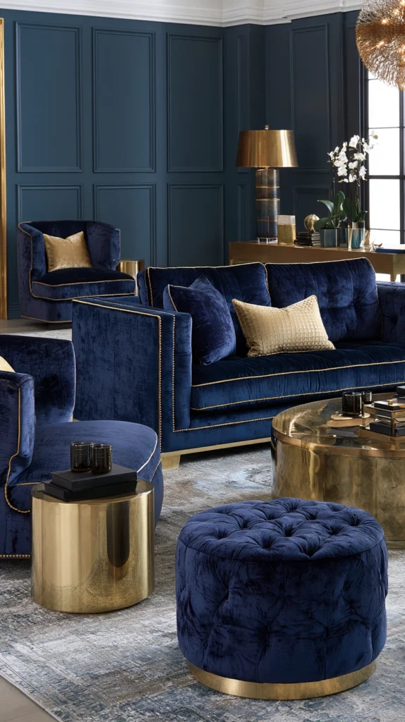 15 Navy and Gold Interior Ideas That Feel Rich and Sophisticated 4 RE 3