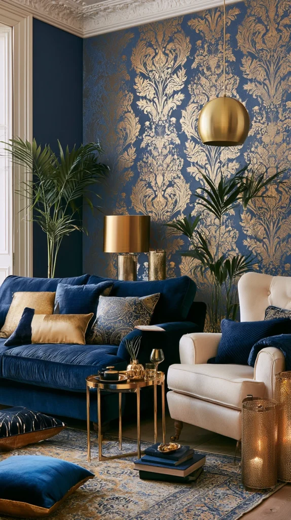 15 Navy and Gold Interior Ideas That Feel Rich and Sophisticated 6 RE 5
