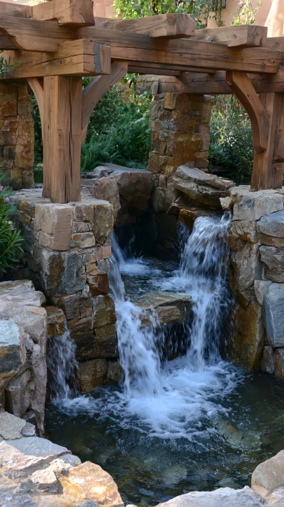 14 Natural Rock Waterfall Ideas for a Serene Outdoor Space 13 fc 12 2