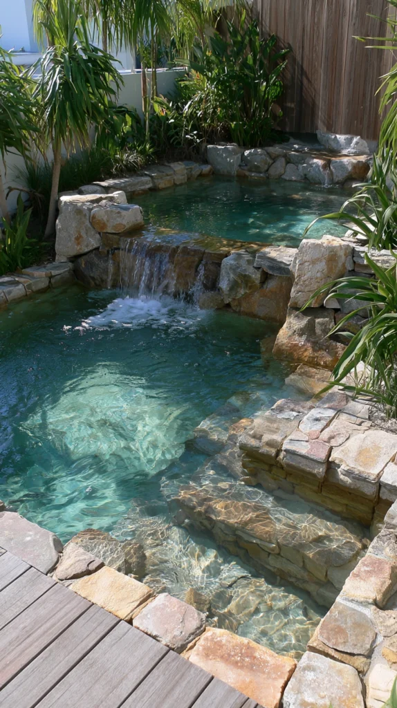 14 Natural Rock Waterfall Ideas for a Serene Outdoor Space 9 fc 8 2