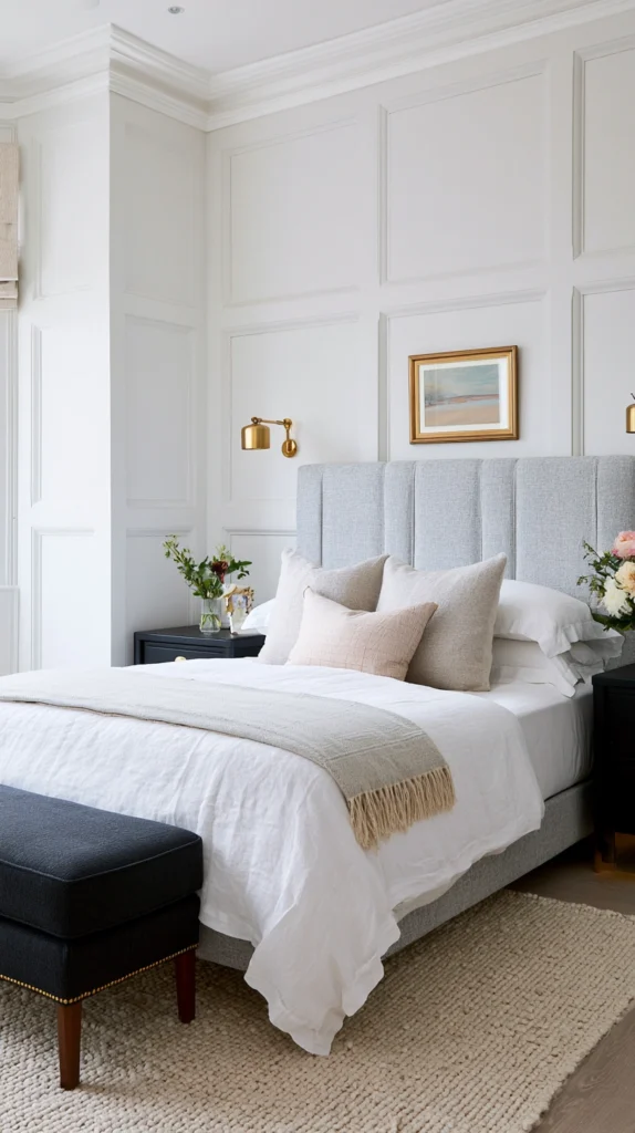 15 White and Gold Bedroom Ideas That Feel Soft and Luxurious 12 fe 11 1