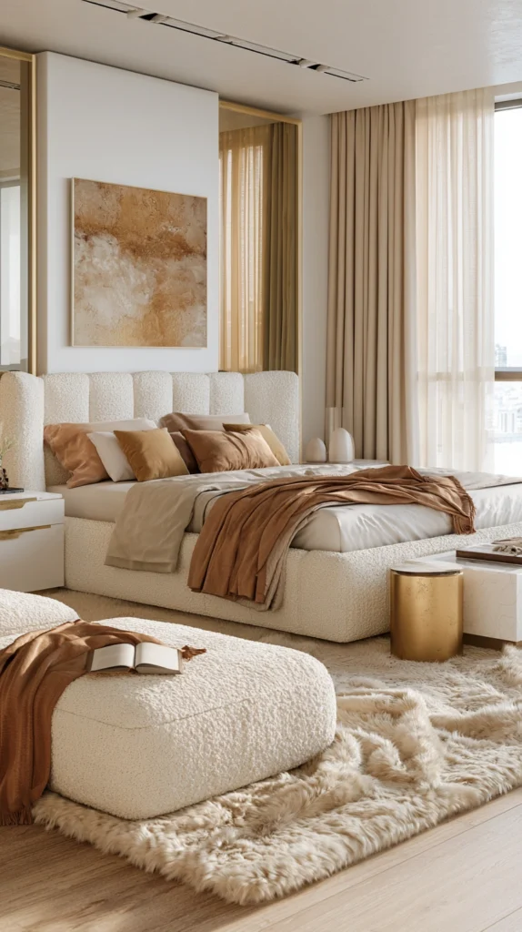 15 White and Gold Bedroom Ideas That Feel Soft and Luxurious 3 fe 2 1