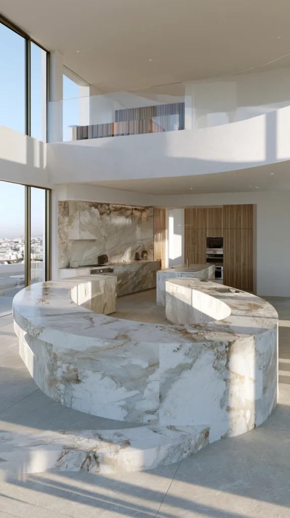 15 Curved Kitchen Island Ideas That Feel Custom and Expensive 2 gv 1 3