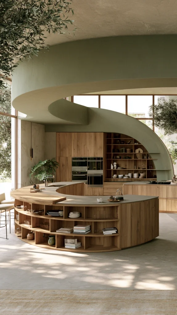 15 Curved Kitchen Island Ideas That Feel Custom and Expensive 12 gv 11 3