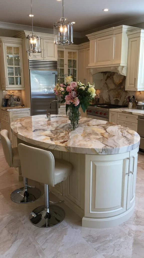 15 Curved Kitchen Island Ideas That Feel Custom and Expensive 13 gv 12 3