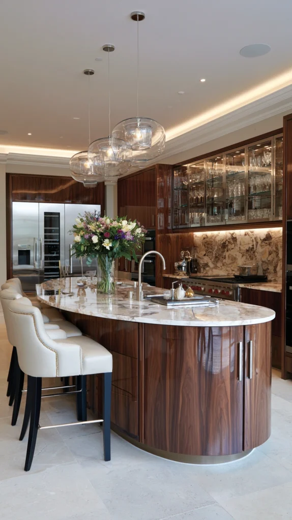 15 Curved Kitchen Island Ideas That Feel Custom and Expensive 16 gv 15 2