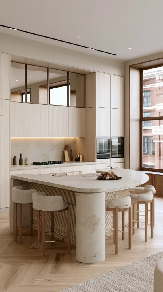 15 Curved Kitchen Island Ideas That Feel Custom and Expensive 3 gv 2 3