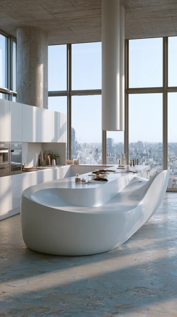 15 Curved Kitchen Island Ideas That Feel Custom and Expensive 5 gv 4 3