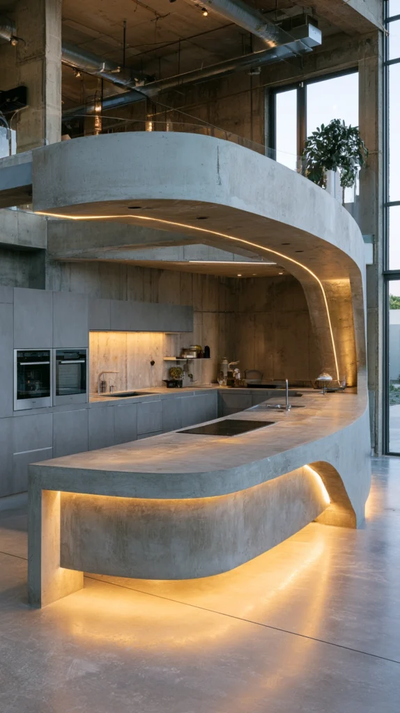 15 Curved Kitchen Island Ideas That Feel Custom and Expensive 8 gv 7 3