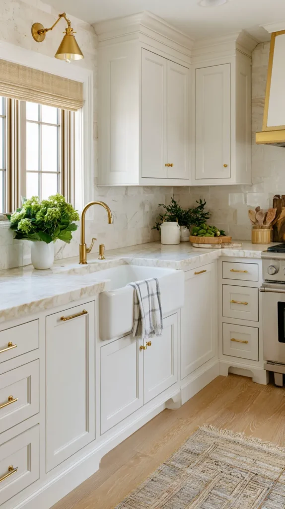 15 Warm White Kitchen Ideas That Feel Soft, Not Sterile 13 jk 12