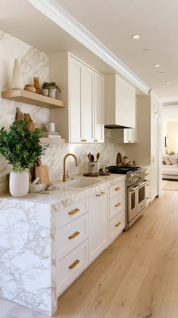 15 Warm White Kitchen Ideas That Feel Soft, Not Sterile 16 jk 15