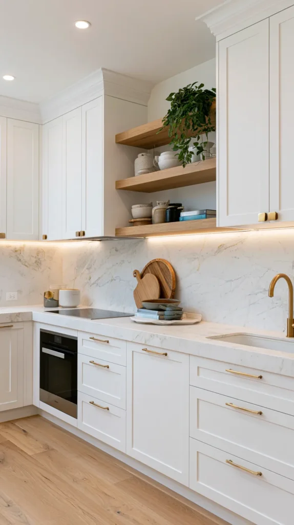 15 Warm White Kitchen Ideas That Feel Soft, Not Sterile 6 jk 5