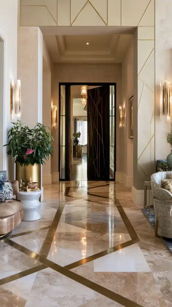 14 Gold Accent Entryway Ideas for a Stunning First Impression 11 pa 10