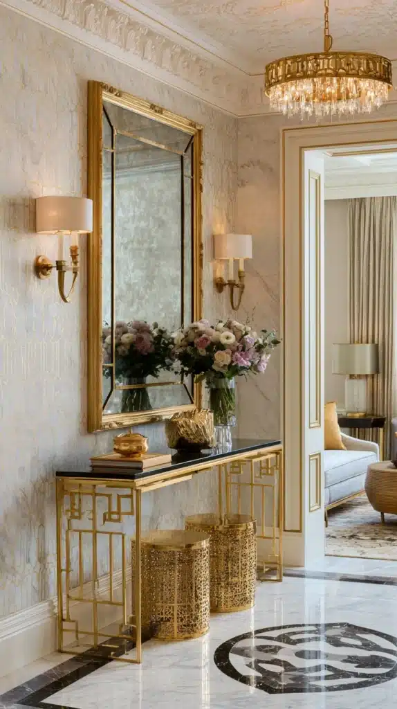14 Gold Accent Entryway Ideas for a Stunning First Impression 15 pa 14
